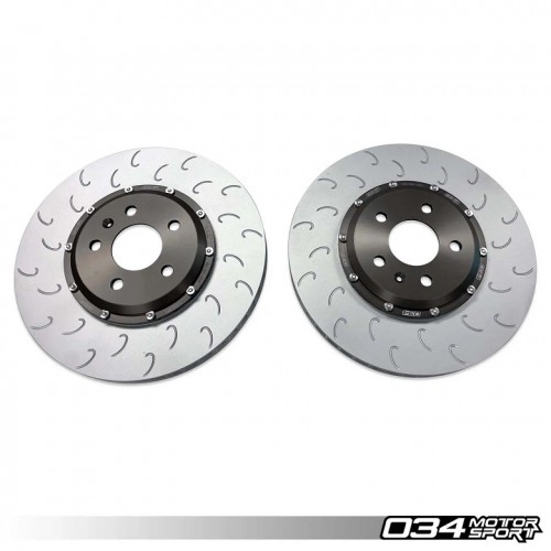 034 2-Piece Floating Front Brake Rotor Upgrade Kit B8/B8.5 S4/S5 